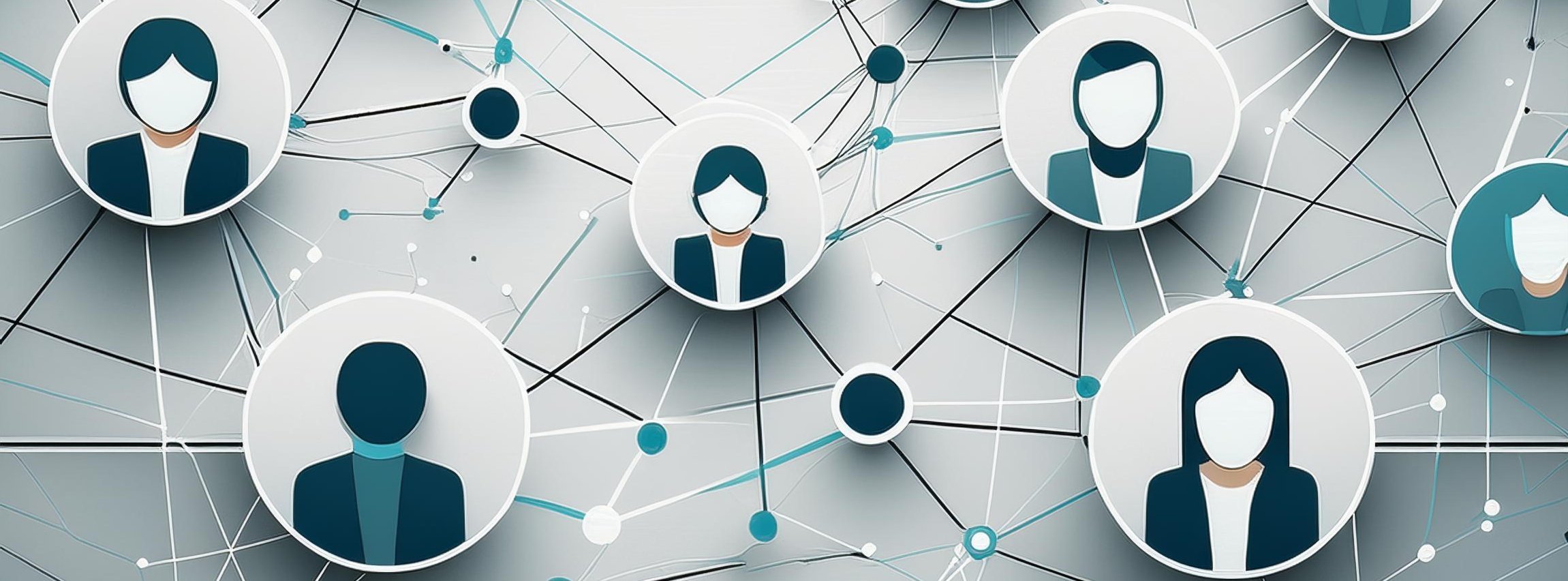 Illustration die Verbindungen zwischen Personen darstellt