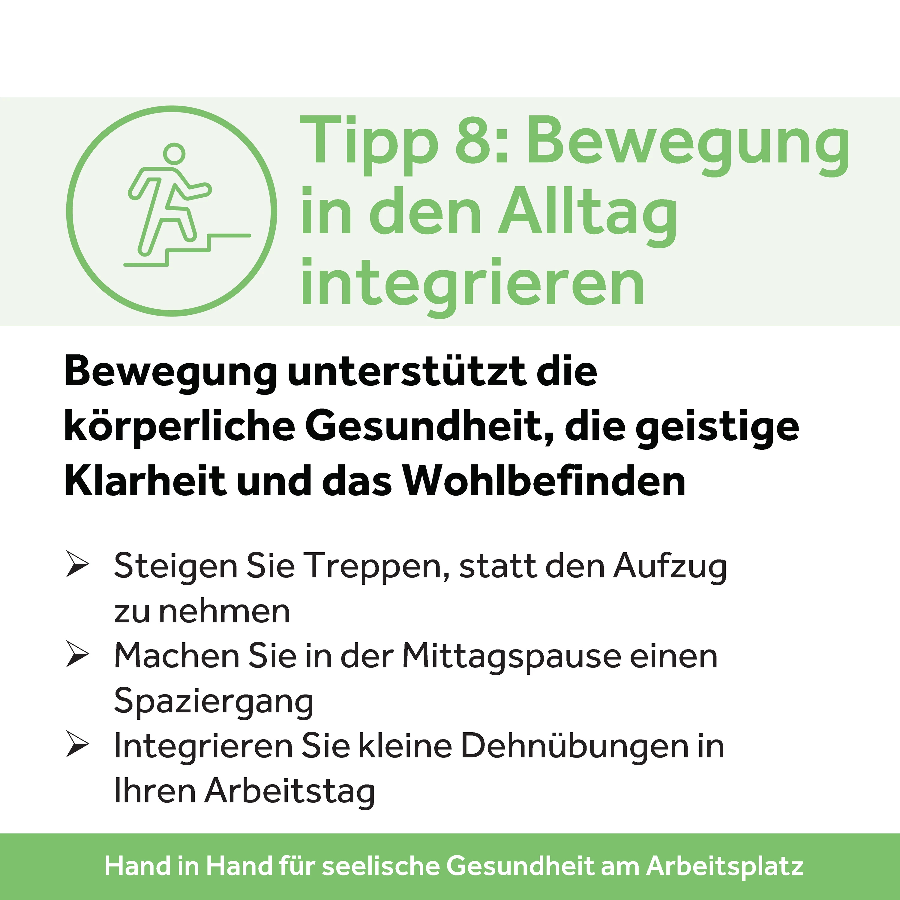 Bewegung in den Alltag integrieren: Bewegung unterst&uuml;tzt die k&ouml;rperliche Gesundheit, die geistige Klarheit und das Wohlbefinden