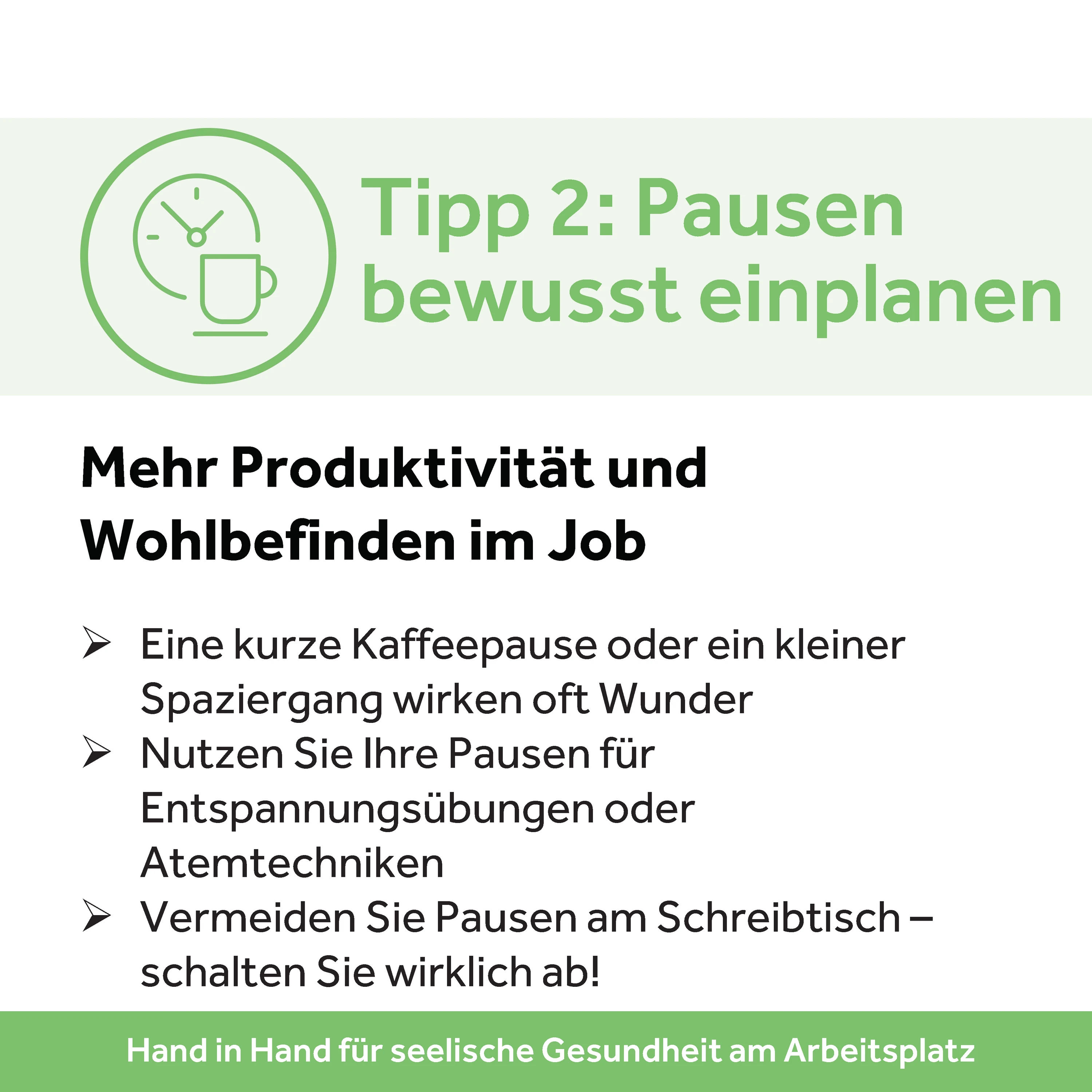 Pausen bewusst einplanen: Mehr Produktivit&auml;t und Wohlbefinden im Job