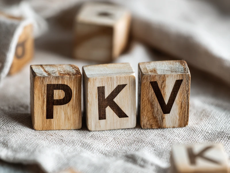Holzw&uuml;rfel mit den Buchstaben PKV