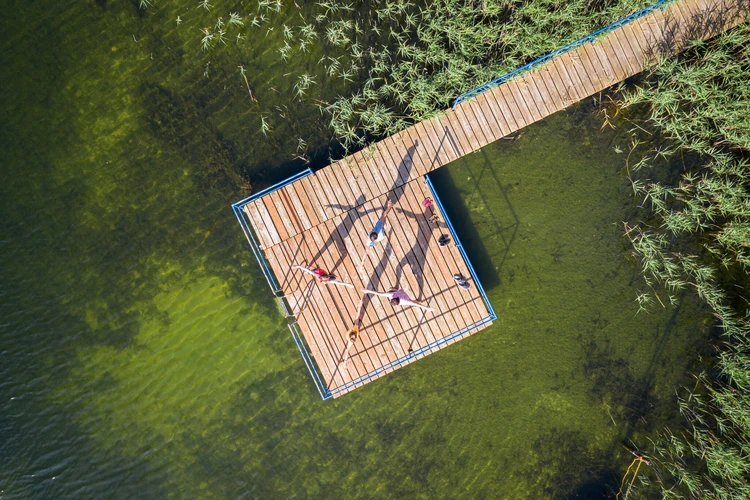 Steg am See von oben